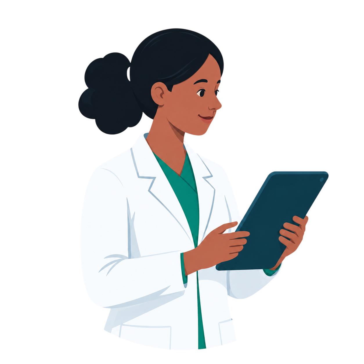 Professionnelle de santé avec une tablette